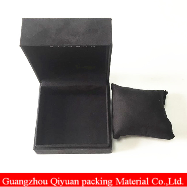 Black Colour Custom Logo Jewelry Box Packaging With Foam Inserts