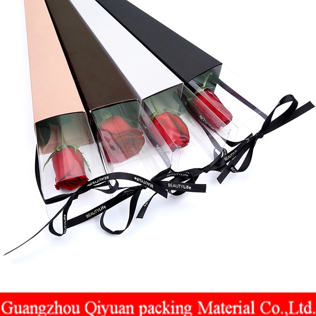 High Quality Cardboard Paper Packaging Single Rose Box For Promotion Selling