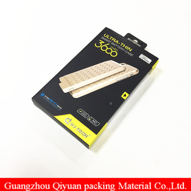 Electronic Industrial Used Power Bank Packaging PVC Hanged Lid Cardboard Paper Box With Window