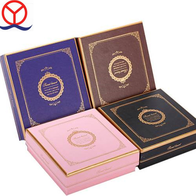 2017 Cardboard Paper Printed Rigid Big Empty Handmade Chocolate Gift Boxes With Box PVC Inserts
