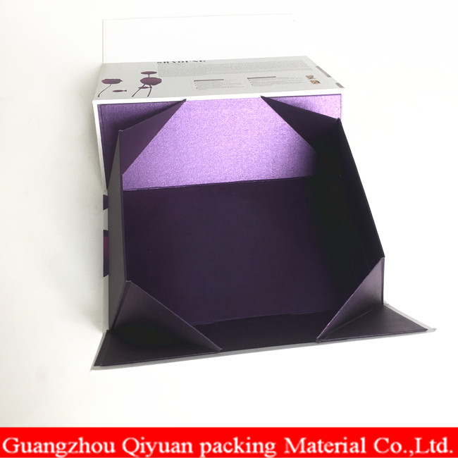 2018 Alibaba Rigid Cardboard Handmade Folding Paper Flat Holographic Gift Box For Sale