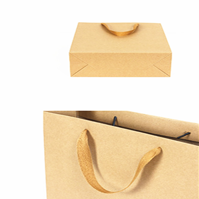 2018 High Quality Shopping Used Cement Colored Paper Kraft Bag With Handle By China Supplier Sale