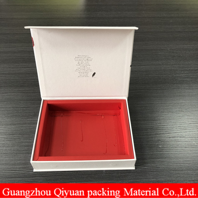 Cardboard Custom Flower Beauty Print UV Glossy Embossing Magnetic Gift Packaging White Paper Box