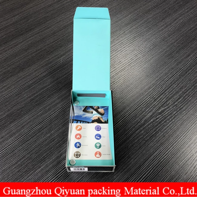 Hanged OEM Custom Size Turnover Paper Print Single Electronic Sport Watch Box For Men
