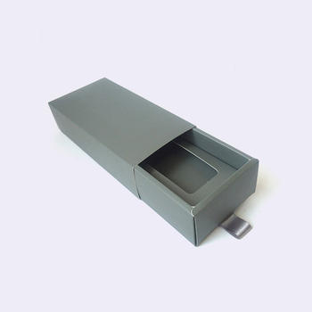Custom printed paper sliding drawer box with Ribbon Handle