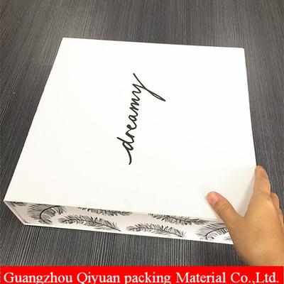 High Quality Colorful Printed hat cloth glossy white collapsible gift box