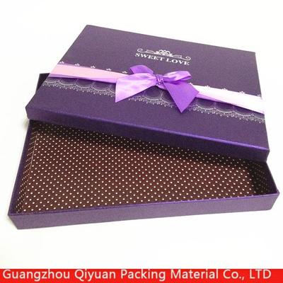Custom Lid and tray type packaging fancy printed paper box for apparel