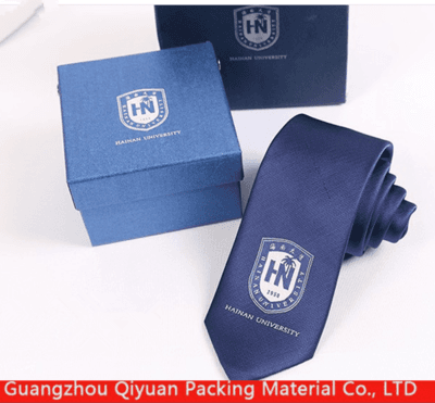 Custom logo design luxury cardboard paper tie packaging boxes