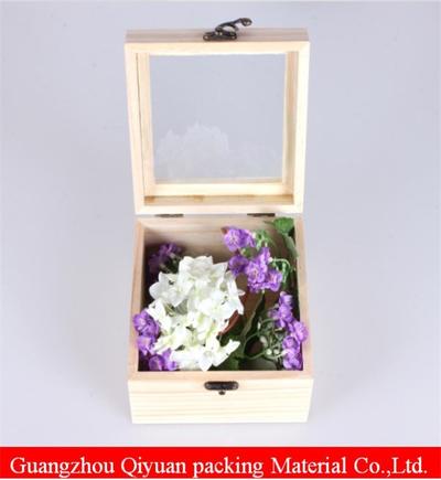 Customized design Treestory wood flower packing box /planter box with window