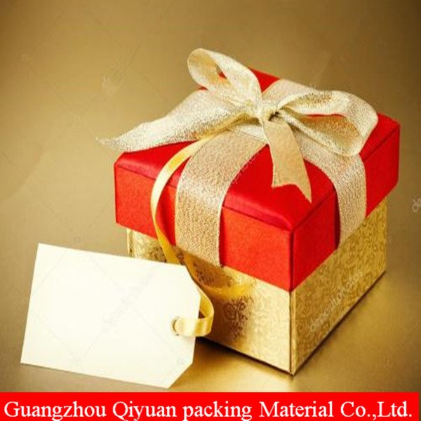 Custom Pretty Paperboard gift Paper Packing Box with Ribbon