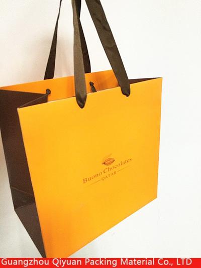 Gift paper bag manufactures famous brand recycle kraft  paper bag with logo print