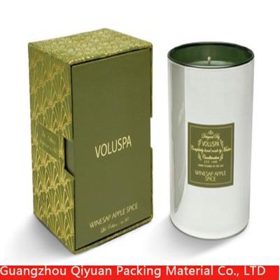 Logo custom luxury cardboard paper printed color matte candle packaging boxes