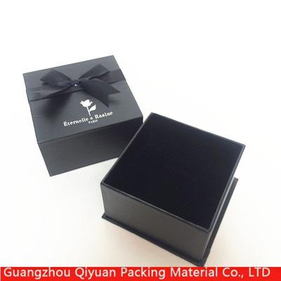 High quality custom printing gift packaing black paper box with lid