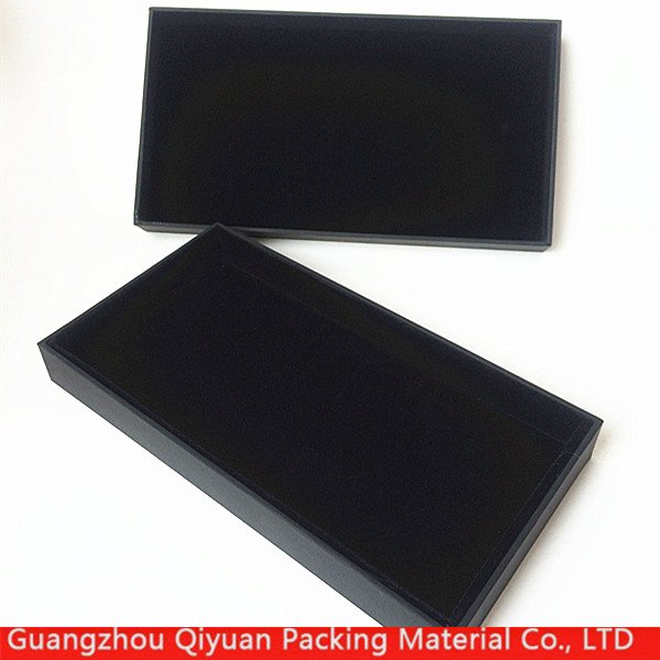 Luxury matte black cardboard packaging gift box for wallets with Separated Lid