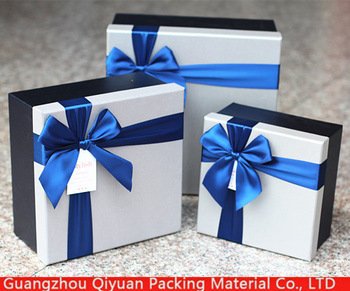 Rectangular Gift packaging paper bow tie packaging box