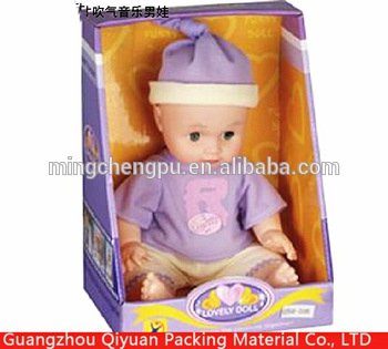 China high quality gift packaging toy dolls box with clear window