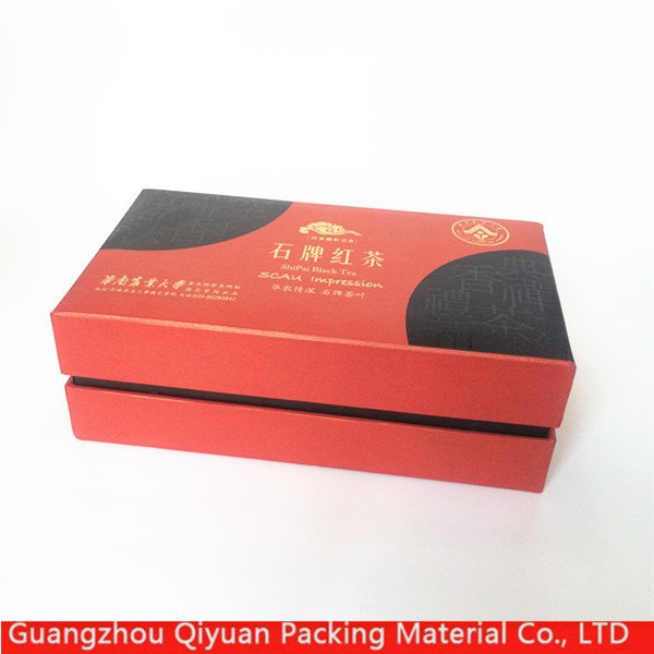 chinese custom design  red tea gift package box with lids