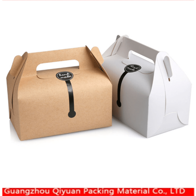 Print foldable white paper cake box swiss roll cake box