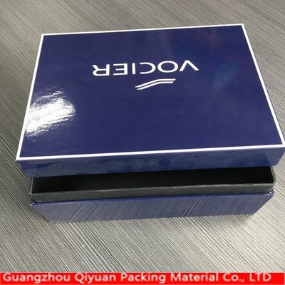 Wholesale blue cardboard paper shirt gift packing box with lid