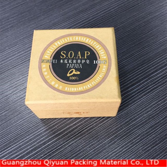Kraft Paper Hardcase Biodegradable Natural Soap Packaging With Custom Design