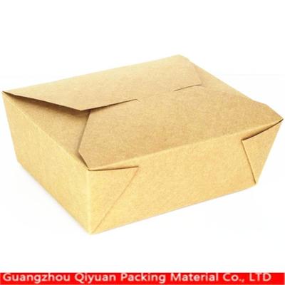 Environmental cheap price kraft disposable paper lunch box bento box