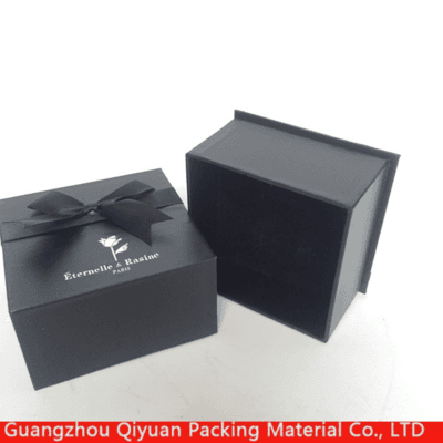 High quality custom printing gift packaing black paper box with lid
