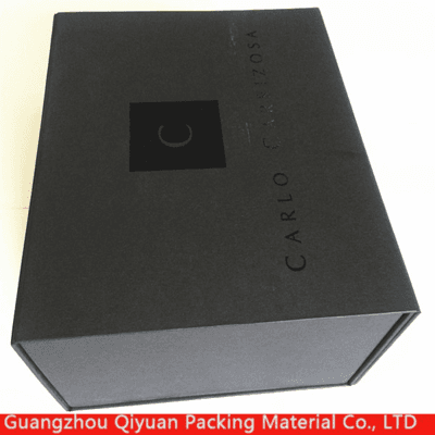 Factory wholesale customized printing logo black paper box for packing