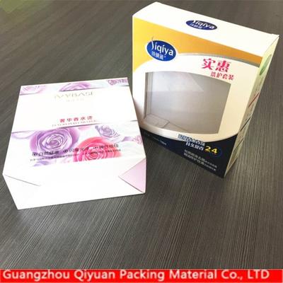 Paper box for packaging shampoo with clear PVC window