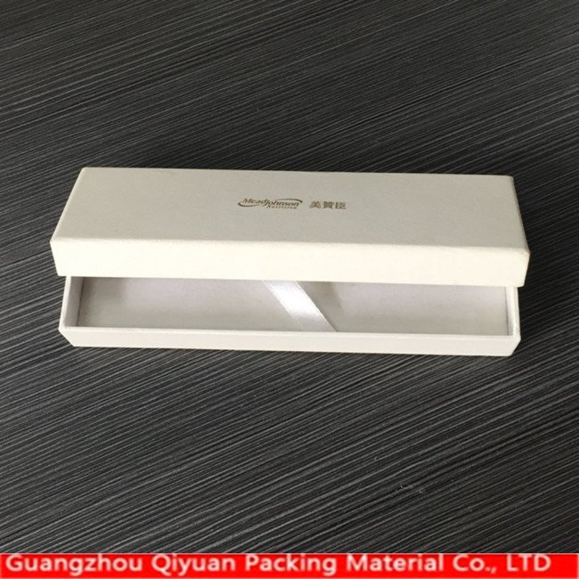 High Quality Free Sample White Embossing Cardboard Paper Pen Gift Set Box
