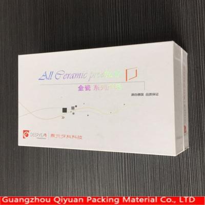 Guangzhou manufacture white cardboard paper tooth packing box with lid