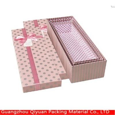 Custom Top Quality Business flip top gift box with ribbon