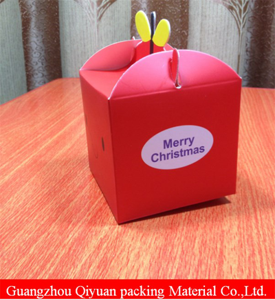Printed colour apple shaped stylec gift packing box