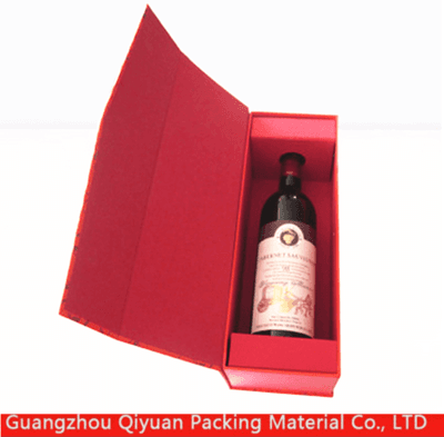 Trade Assurance Supplier Wholesale Fashion foldable paper packaging Wine box, flip top paper wine box with magnetic catch