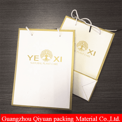 Factory Supply Custom Made Packaging Small White cheap Shopping cosmetic Paper Bag