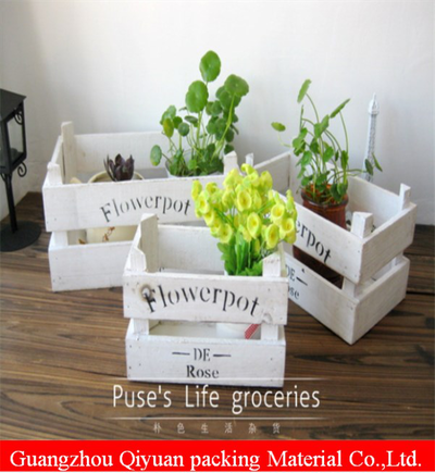 wood planter packing box with window varied place used