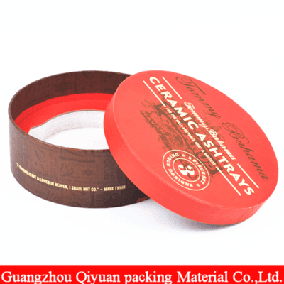 Cheap factory price printed ashtrays package brand name custom round shape box for ashtrays