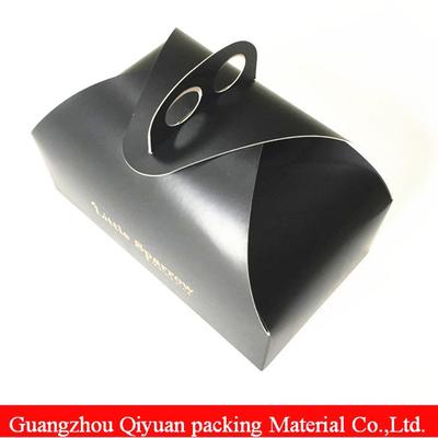 Black Color Hot Stamping Paper Mystery Exploding Cake Box Packaging