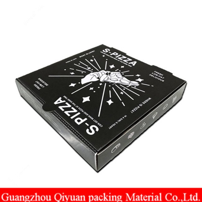 6 Inch Custom Print Corrugated Paper Delivery Rectangular Black Pizza Box With Cheap Price
