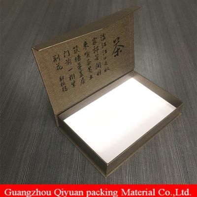 Book Shaped Paperboard Personalized Tea Bag Box, Custom Paper 6*6*2 Clamshell Box