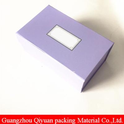 2018 Custom Printing Purple Cardboard Rigid Small Folding Paper Box Baby Shoe Box Packaging