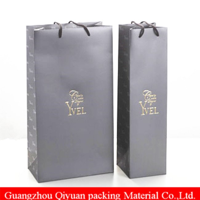 2018 Customised OEM Accept Black Big Paper Shopper Bag With Printed