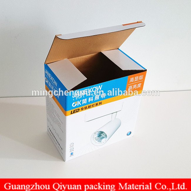 2018 Flat Shipping Package White Corrugated Print Custom Size Recycle Paper Carton Box Empty