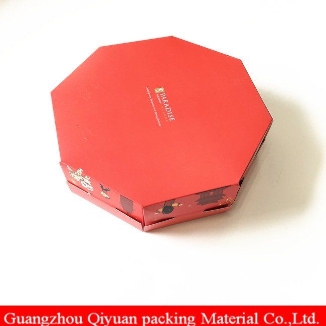 2018 Top Quality Companies Made Hexagon Custom Printing Cardboard Paper Chinese Snack Food Window Box Packaging
