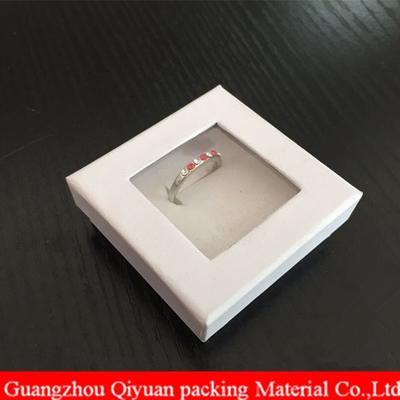 2018 China Alibaba Wholesale Plain White Cardboard Jewelry Gift Packaging Paper Window Box
