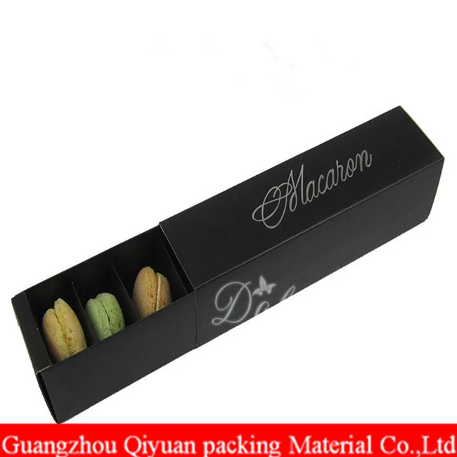 300GSM OEM Custom Design Flat Pack Shipping Paper Macaron Packaging Box Macaron Clamshell Packaging
