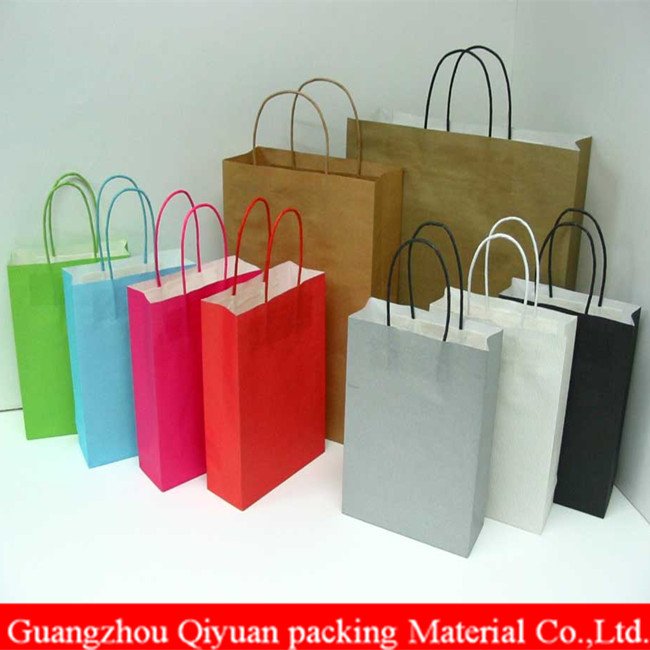 Asia Alibaba Different Type Recycle Flat Handle Shopping Paper Bag For Supermarket