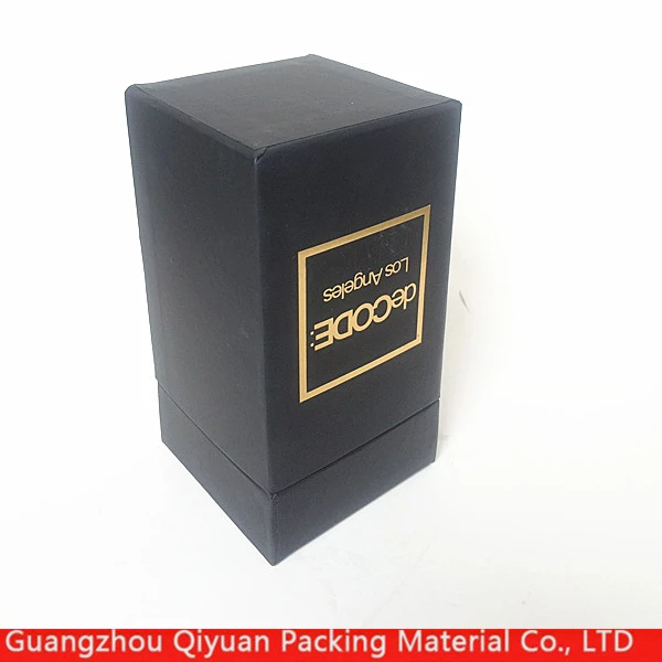 2018 Matte Black Custom Logo Foil Cardboard Paper Gift Packaging Handmade Box