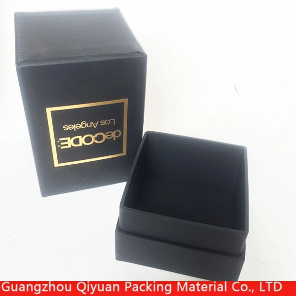 2018 Matte Black Custom Logo Foil Cardboard Paper Gift Packaging Handmade Box