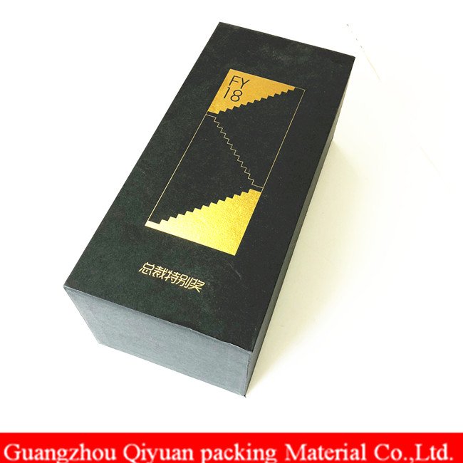 2018 Black Hot Stamping Cadrboard Paper Drawer Box For Wine Bottle Packaging