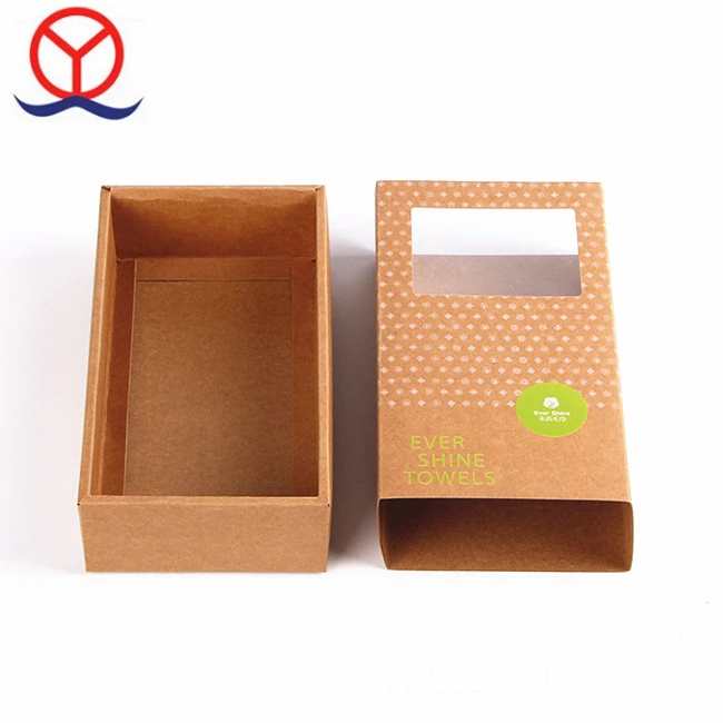 Pull Out Custom Design Sleeve Packaging Luxury Paper Kraft Box With Window